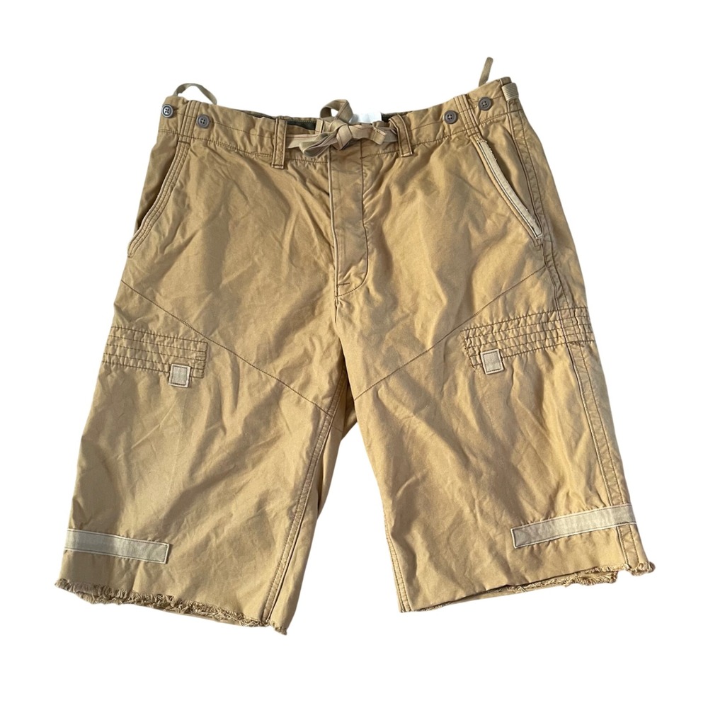 GAP Trooper Shorts Y2K Cargo Military Style Tan Long GP-K XL Drawstring Gorpcore